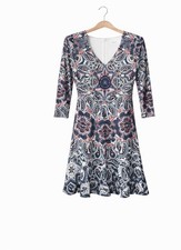 ELIZA Light Blue Pink Short Mini Dress sz 0P