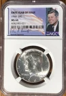 1964 Kennedy Half Dollar - NGC MS 64 - Beautiful Mint State - FREE SHIPPING