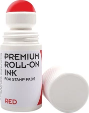 Red Roll-On Refill Ink, 030260, Felt Stamp Pads, Office, Crafting Supplies