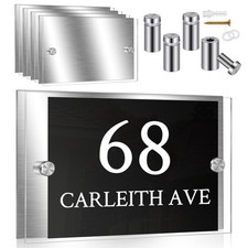 4 Set Acrylic Wall Name Plate Holder Office Door Sign Kit