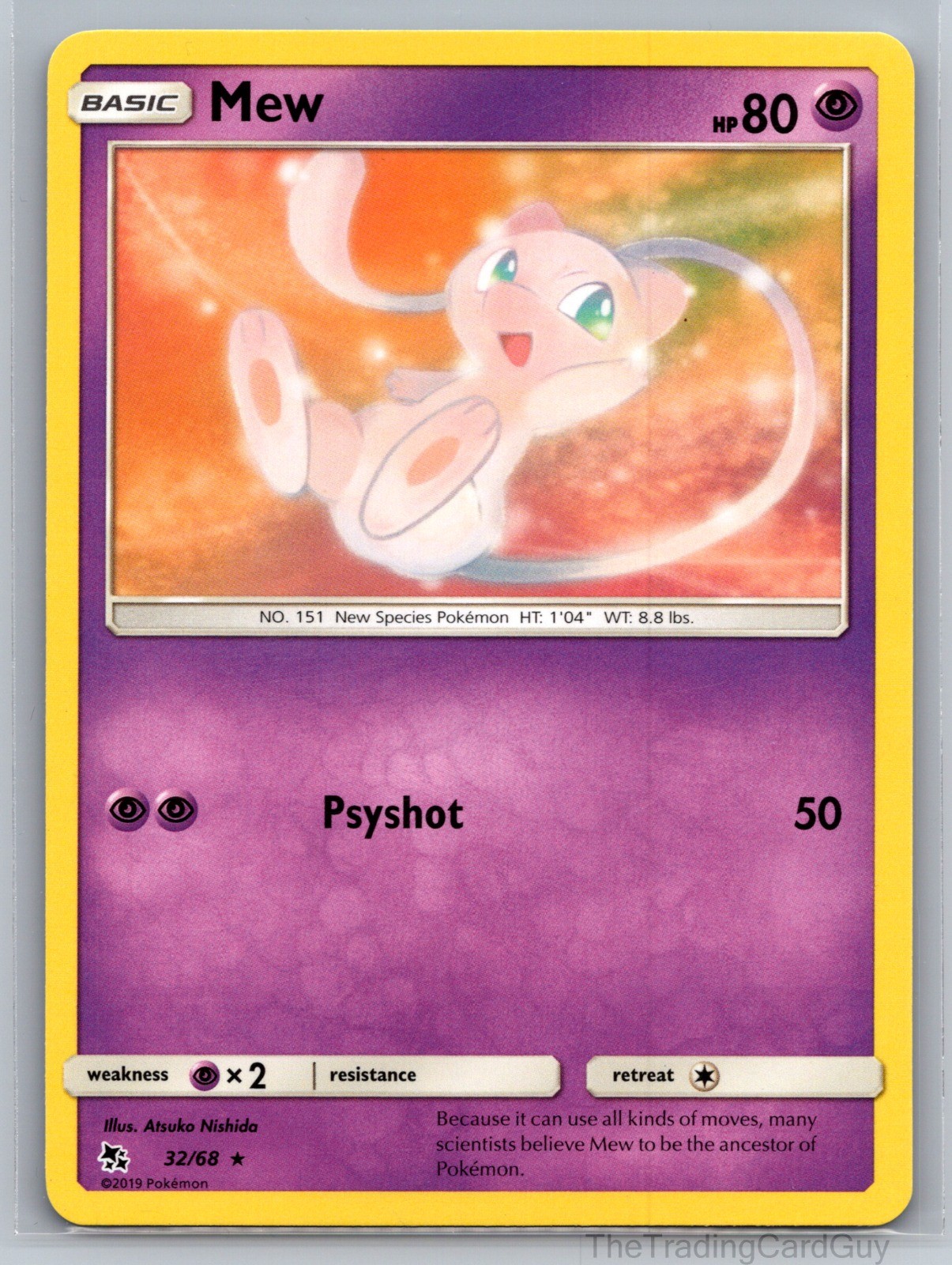 Mew Rare Hidden Fates 32/68 LP
