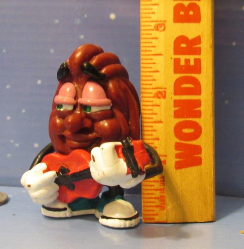 California Raisin Guitar Raisin 2 3/4 Inch Tall Red Guitar White and Blue Shoes