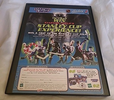 Starting Lineup NHL Hockey Vintage Wall Art Print Ad Framed 2000 8.5X11  