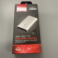OWC USB-C to Dual HDMI 4K Display Adapter with DISPLAYLINK OWCCADPDL2HDMI