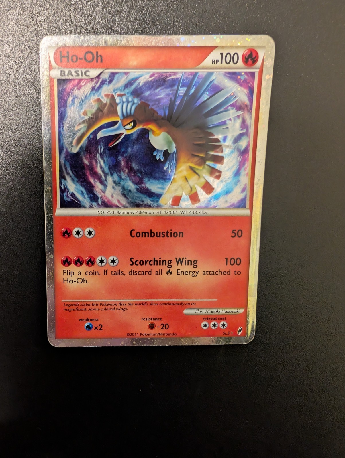 Pokemon Call of Legends Ho-Oh SL5 Shiny Holo Rare Moderately Played
