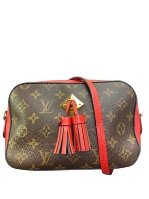 LOUIS VUITTON LV GHW Saintonge 2 Way Shoulder Handtasche M43556 Monogram Brau...