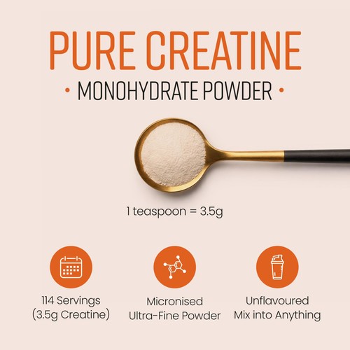 Creatine Monohydrate Powder Micronised | 400g | 114 400 g (Pack of 1 ...