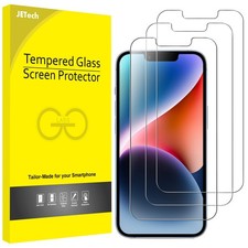 JETech Screen Protector for iPhone 17e 2026 17e/16e/14, Transparent