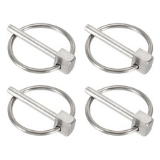 4Pcs Lynch Pin (5/32" x 1-3/16"(D x L), Silver) - Stainless Steel Lynch Pin Clip