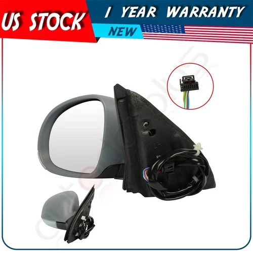 ?(LH) Mirror VW1320123 For 2005-2010 Volkswagen Jetta Power Heated Primed Signal
