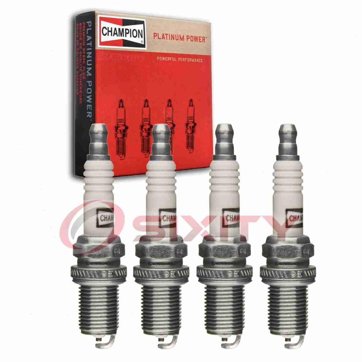 4 pc Champion Platinum Spark Plugs for 1992-1998 Suzuki Sidekick 1.6L L4 lp