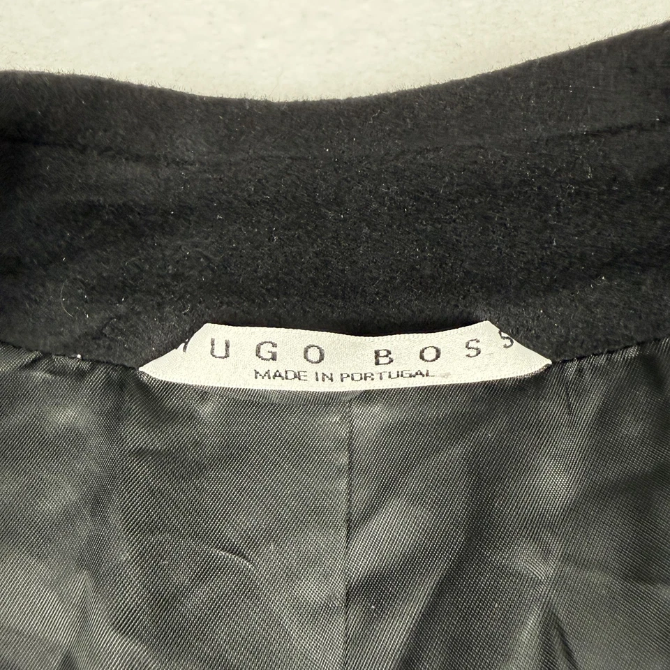 Hugo Boss Overcoat Mens 44R Double Breasted Belted Wool Cashmere Loro Piana - Image 2 of 4