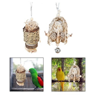 Papagei Vogel Kauspielzeug Hängespielzeug Aktiv halten Vögel Liebhaber Geschenk Käfig Schredder