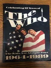 THE WHO 1989 The Kids Are Alright Tour Program Celebrating 25 Years 1964-1989