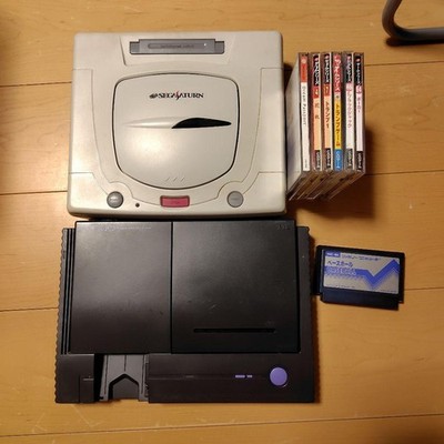 PC Engine Duo Sega Saturn Game Set with Famicom, DC, and PC Software Used