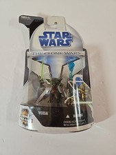 Star Wars Clone Wars Yoda  3 Hasbro 2008 3.75    Action Figure NEW Sealed Box Wear