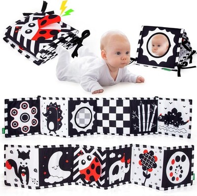 Black White Montessori Learning Activity Baby Toys for Newborn Brain Development