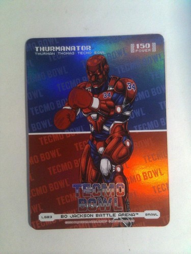 Bo Jackson Battle Arena Tecmo Bowl Logo Foil Brawl Thurmanator - Thurman Thomas