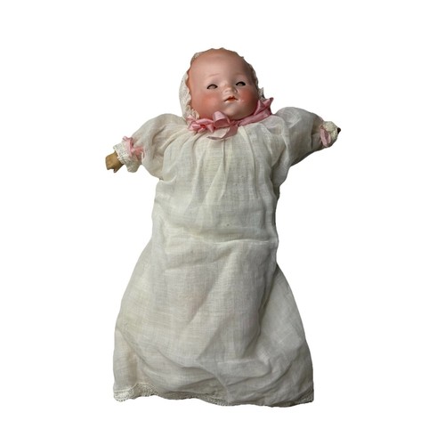 Antique Armand Marseille Baby Doll Bisque Head Hands Sleepy Eyes Cloth Body 11”