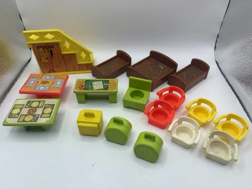Vintage Fisher Price Little People Play Family 952 Staircase & indoor furniture