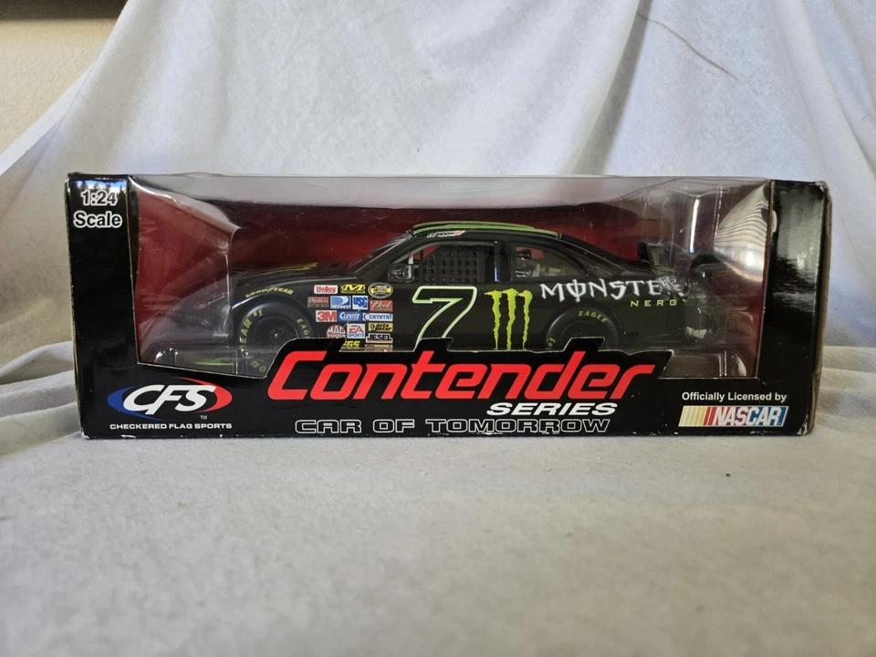 1:24 NASCAR Diecast #7 Robby Gordon Monster Energy, Car of Tomorrow Contender. - Image 2 of 4
