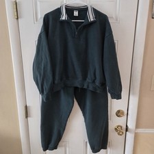 PINK Victoria's Secret Sweatsuit Jogger set Y2K Medium Green Sweatshirt  Pants