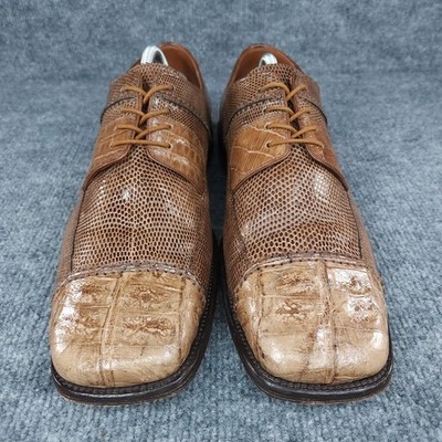 David Eden Shoes Mens Size 9.5 Brown LEX Genuine Crocodile  display picture 1