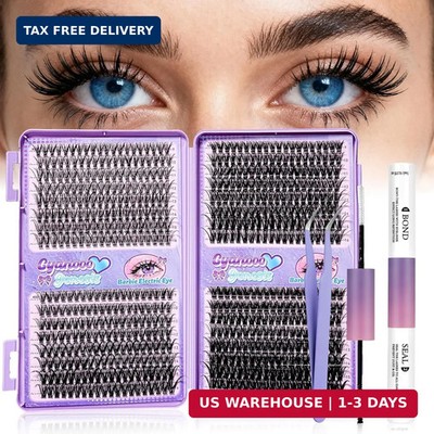 640pcs Eyelash Clusters 9-16mm 30D+40D+50D+60D D Curl Soft Lightweight Fluffy Wi