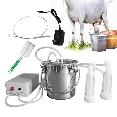 3L Electric Milking Machine Vacuum Impulse Pump Cow Milker Stainless steel New-