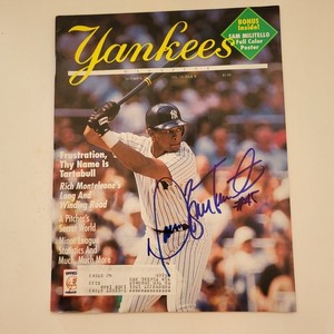 NY Yankees Danny Tartabull Signed Yankees Magazine 10/8/1992