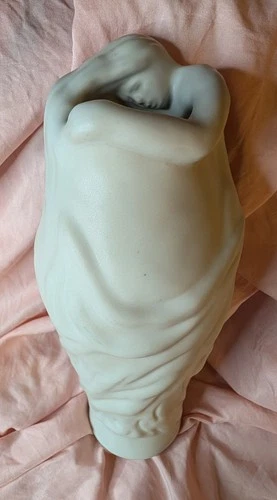 10¼" Early Van Briggle Art Nouveau "Lorelei"  Vase Matte White-