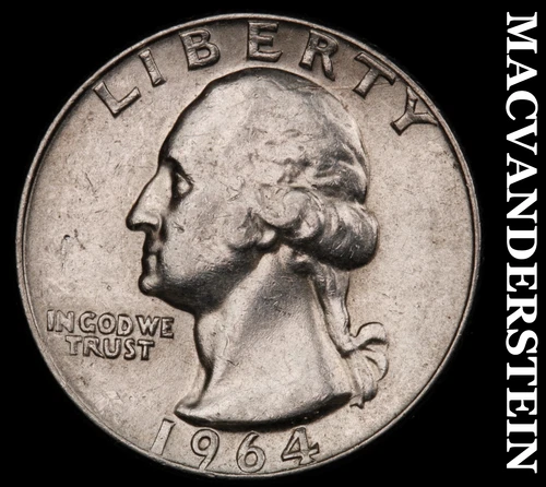 1964 Washington Quarter- Silver- Scarce Better Date No Reserve #J1680