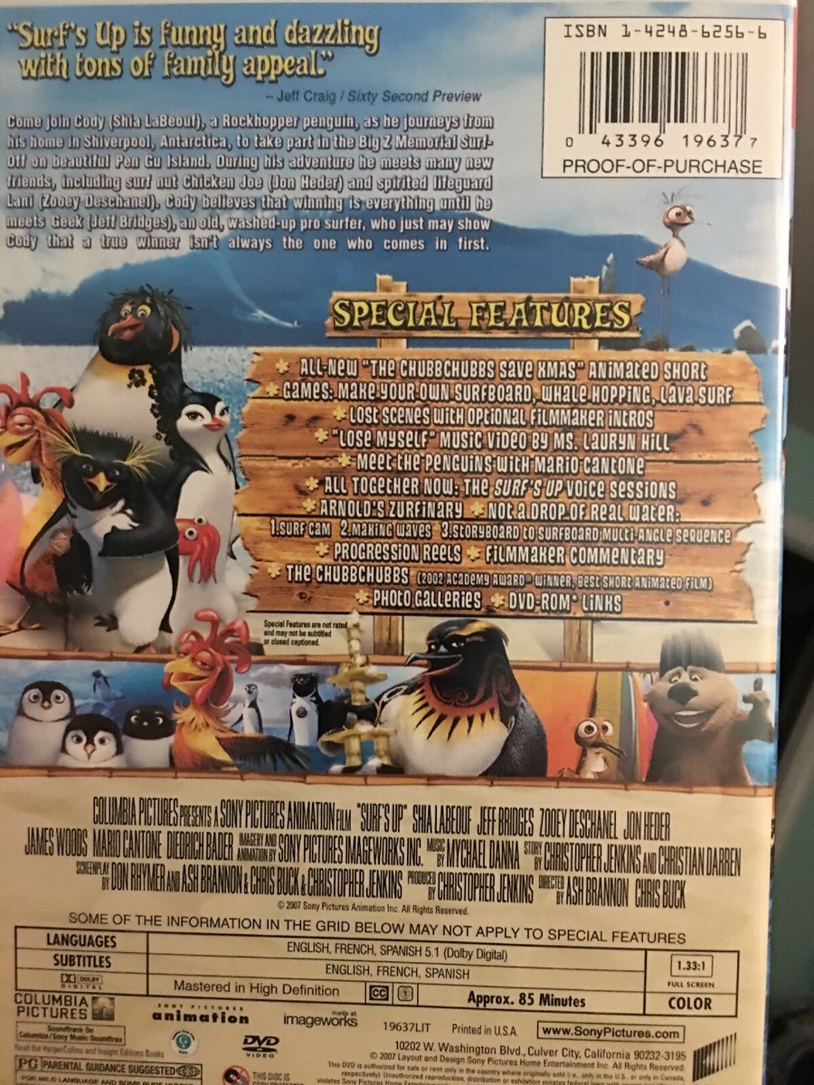 Surfs Up (Full Screen Special Edition) DVD 43396196377| eBay
