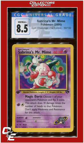 Sabrina's Mr. Mime (1st Edition) graded CGC 8.5 for sale on eBay
