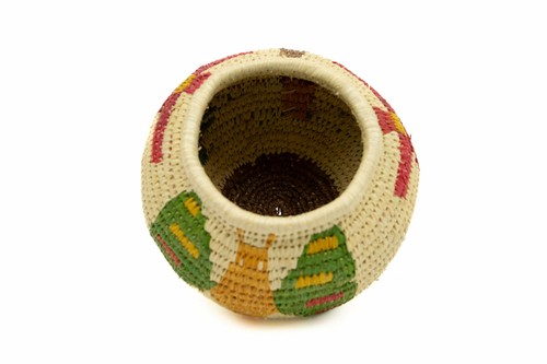 Cesta vintage tejida a mano hecha por artesanos indígenas - Imagen 11 de 11