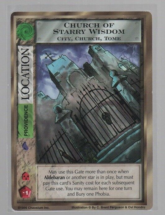 Church of Starry Wisdom - Mythos Call of Cthulhu Collectible Card Game - 1996 ,