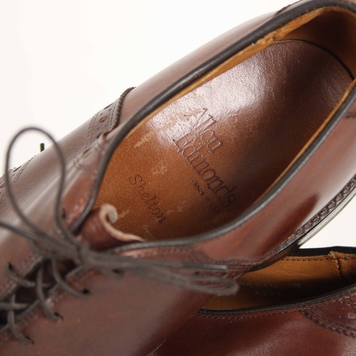 Allen Edmonds Shelton Sz 8D Brown Textured Lace Up Shoe - Picture 8 of 10