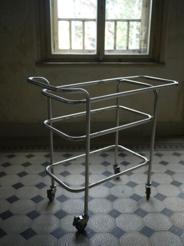 Schöner seltener Vintage Mid Century Trolley | Bauhaus Trolley | Tschechoslowakei