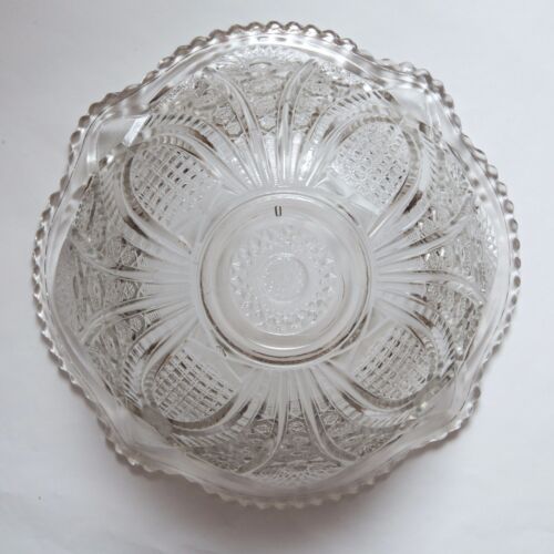 Punzón Indiana con paneles de vidrio margarita y corte fino transparente con 6 tazas EAPG - Imagen 3 de 8
