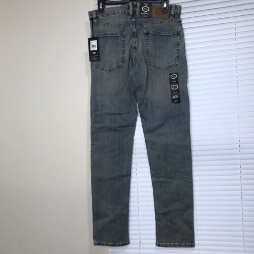 Jeans uomo RVCA Daggers denim slim taglio dritto taglia 30 colore blu ruggine elasticizzato - Foto 3 di 15