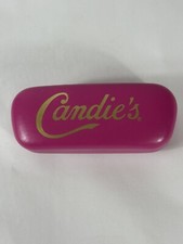 Candies Eyeglass/Sunglass Hard Case Clamshell Pink Faux Leather Pink