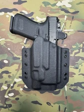 Black Kydex Light Bearing Holster for Glock 19 GEN5 Streamlight TLR-7