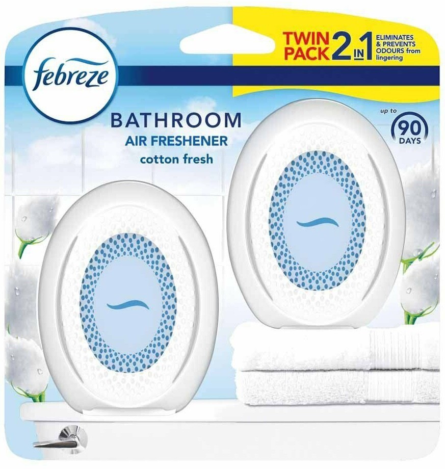 Febreze Cotton Fresh Bathroom Air Freshener Twin Pack - Image 3