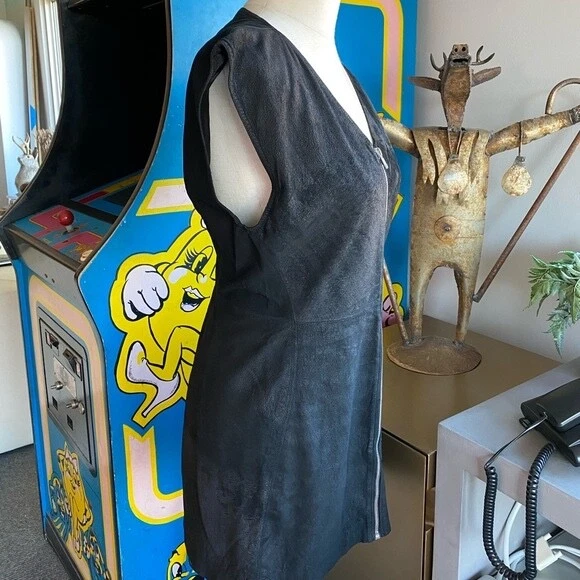 Abito Rick Owens blister pelle biker zip canotta avant toi ann demeulmeester