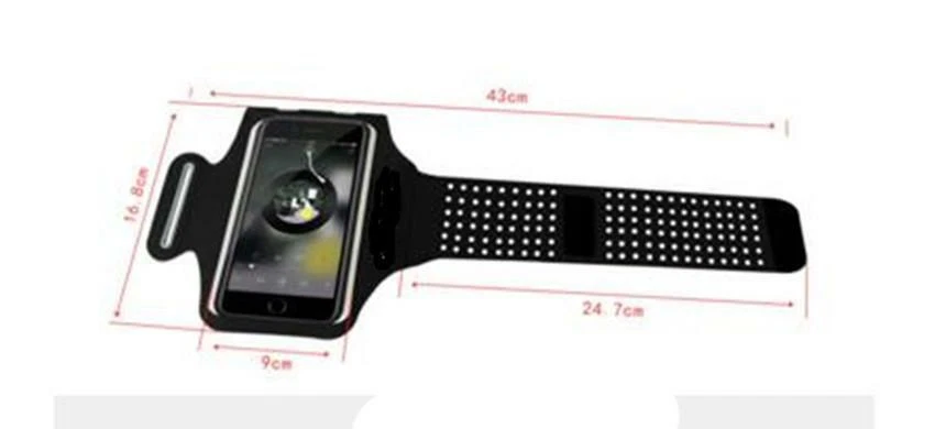 Bolso deportivo pulsera brazalete portátil exterior bolsa móvil soporte teléfono celular billetera Foto 3 de 3