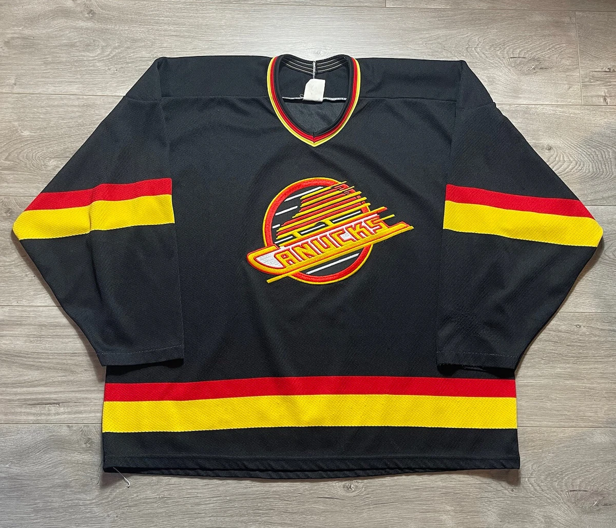 Vancouver Canucks Throwback Vintage White Jersey by CCM