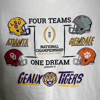 LSU Tigers T-Shirt XL Geaux Tigers teams national championship