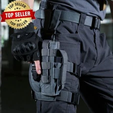 Tactical Molle Belt Gun Holster Universal Adjustable Pistol Holsters w/Mag Pouch