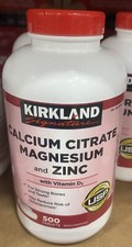 Kirkland Signature Calcium Citrate, Magnesium and Zinc, 500 Tablets.