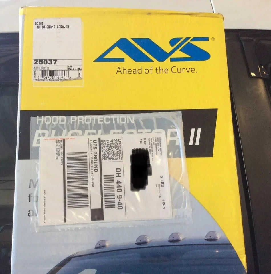 2008-2010 DODGE GRAND CARAVAN AVS BUGFLECTOR II HOOD PROTECTOR 25037 - Изображение 2 из 4